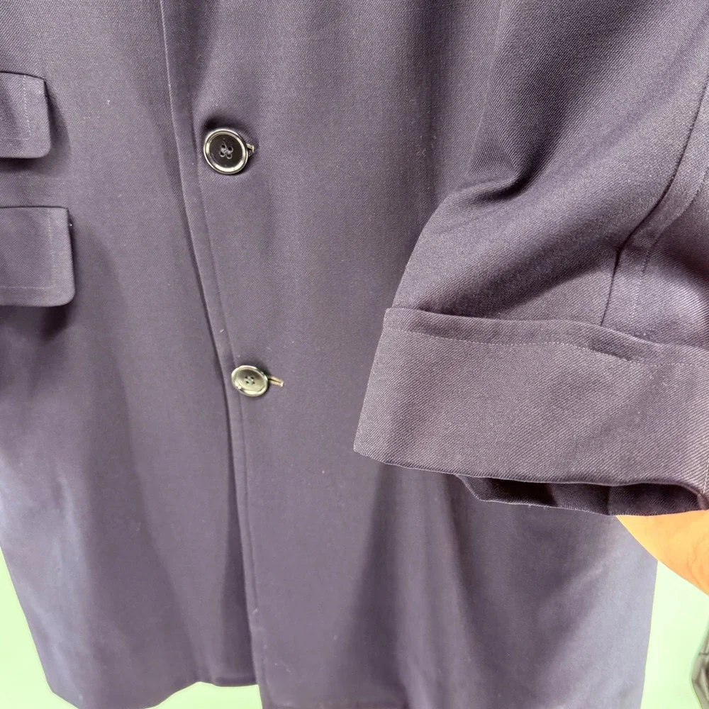 Vintage Kumar High Class Tailor Men's Dark Navy Overcoat Ed Bespoke‎ *read*